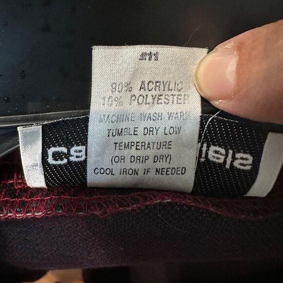 VTG Cathy Daniels Skirt Set Womens Medium Plaid Blazer Red Black Tartan Y2K - Picture 6 of 11